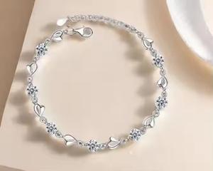 Bracelet de tennis en argent sterling 925 de haute qualité en or 14 carats avec bracelets élégants en moissanite diamant - Product Image 3