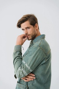 เสื้อยีนส์สำหรับผู้ชาย, เสื้อลำลองแขนยาวเสื้อยีนส์แนวสตรีทระบายอากาศได้ดีสำหรับ2025 - Product Image 5