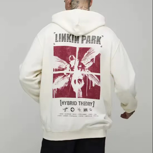 White Designs 2025 Suéter Oversize para Hombre, Invierno, Estampado, Bordado, Tejido Lavado, Transpirable, Poliéster/Algodón, Alta Calidad - Product Image 1