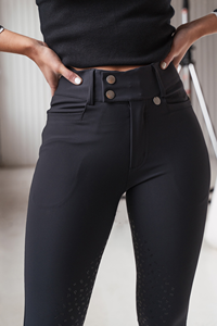 Culottes d'équitation pour femmes adultes personnalisables, droites, à séchage rapide, imperméables, taille mi-haute, en spandex/polyester, pour sports équestres - Product Image 5