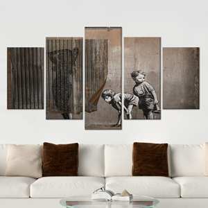 Lienzo Impreso con Arte Urbano de Grafiti - Obra Maestra de Decoración Moderna, Juego de 5 Lienzos Variados - Product Image 1