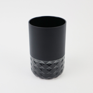 Vaso de baño negro con patrón de diamante de lujo - Product Image 1