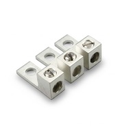 Barre omnibus mécanique en aluminium multi-AWG pour la mise à la terre, avec connecteurs de câbles et bornes de fil neutre à vis, bloc de distribution d'énergie pour appareillage de commutation