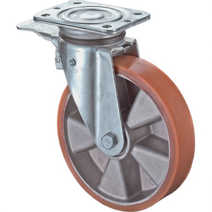 Swivel Caster Total <b>Lock</b> 150mm <b>Wheel</b> Diameter 250kg Load Capacity Ball Bearing Cast Polyurethane Tire BS Casters for Furniture - Product Image 3