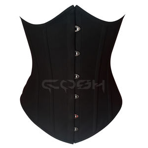 Wholesale Underbust Steelboned Black Cotton Corset | Buy Now Groothandel onderbustecorset - Product Image 4