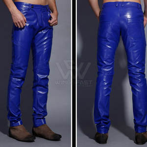 Pantalons pour hommes en cuir lavé fabriqué au Pakistan Pantalons en cuir pour hommes fabriqués en usine Vente à chaud en ligne - Product Image 3