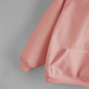 Sweat-shirt à capuche pour femme, best-seller, surdimensionné, hiver, coton lourd, doublé en polaire, écologique, avec poche avant - Product Image 2