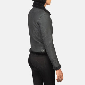 Chaqueta de Cuero de Oveja para Mujer con Acabado Elegante, Cómoda, Tejida, Transpirable, Ligera, Ecológica, con Costuras Limpias para Invierno - Product Image 4