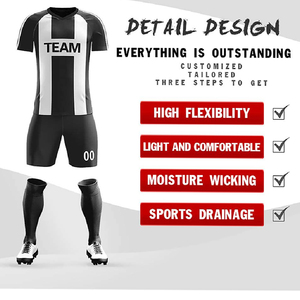 Kits de ropa de fútbol personalizables unisex para jóvenes adultos camisetas en blanco personalizadas logotipos de equipos conjunto de corte automatizado ropa de fútbol - Product Image 4