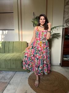 Vestido bohemio floral de algodón, vestido de verano hecho a mano para mujer, ropa informal ligera, Vestido corto para vacaciones o Playa, ropa elegante - Product Image 4