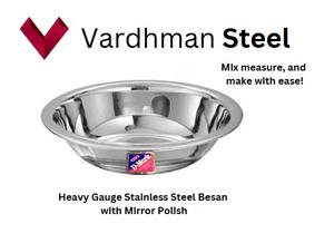 Bol mélangeur de cuisine rond en acier inoxydable avec logo personnalisé pour le lavage des légumes, de la salade et des aliments Bol à mélanger en métal durable - Product Image 3