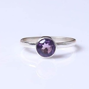 Anillo de piedras preciosas de amatista de Plata de Ley 925, joyería hecha a mano, anillo de estilo bohemio de plata, joyería para mujer, regalo de boda para esposa - Product Image 4