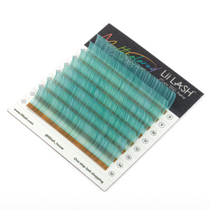 Cils en volume russe multicolores à floraison rapide, en plateau, vente chaude, cils de vison, vente en gros, logo personnalisé - Product Image 2