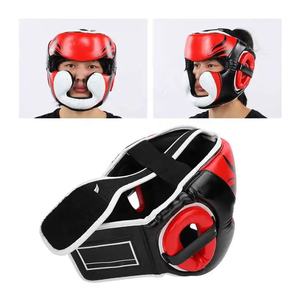 Profesional hecho Karate Muay-Thai Adulto Head-Protection Kickboxing Diseño de logotipo personalizado Transpirable OEM-Service Head Guards - Product Image 4