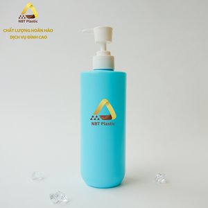 ขวดพลาสติก500มล. สีเขียวครีมบำรุงผิวกายแชมพูจากโรงงานเวียดนาม - Product Image 1