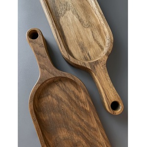 Plateau de service en bois au design rustique en acacia naturel, fait main, multifonctionnel pour mariage - Product Image 3