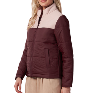 Veste matelassée chaude et durable pour femme-Fermeture à glissière pleine longueur et conception sur mesure pour un confort par temps - Product Image 4