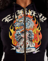 Hoodie unisexe court de haute qualité avec impression DTF et broderie personnalisable pour les fêtes