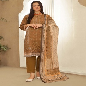 Salwar Kameez de Alta Calidad Bin Hameed MAYA, Estilo Pakistaní, para Fiestas, con Bordado Intenso, Sharara para Mujer - Product Image 1
