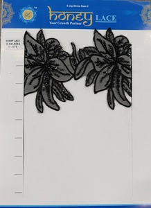 ผ้าบางเนื้อละเอียดปักลายลูกไม้หรูหรางานปักลวดลายอย่างประณีตพร้อมการออกแบบที่หรูหราสำหรับการตัดงานฝีมือและอุปกรณ์เสริม - Product Image 3