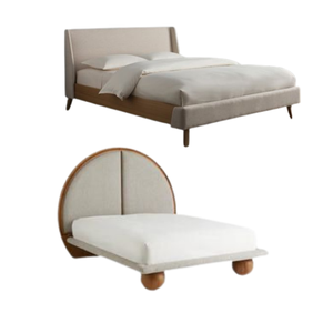 Mobilier moderne et design en bois de chêne massif pour chambre à coucher cadre de lit en bois pour grand lit ensemble de chambre à coucher lits en bois produit de luxe - Product Image 4