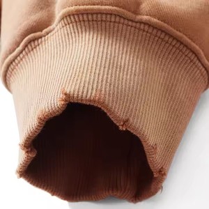 Sweat à capuche unisexe oversize en molleton délavé, brodé avec logo personnalisé, de haute qualité, épais, vierge, pour homme, marque privée - Product Image 4