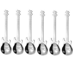 Cuillère de service en métal forme de guitare ensemble de couverts à usage de mariage ustensiles de cuisine maison nourriture et désert ensemble de couverts prix abordables - Product Image 5