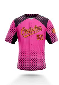 Camisetas de Béisbol Sublimadas Personalizadas OEM, Uniformes de Equipo con Botones, Transpirables, de Secado Rápido, Anti-UV, para Hombres, Mujeres y Jóvenes, con Nombres de Jugadores - Product Image 2