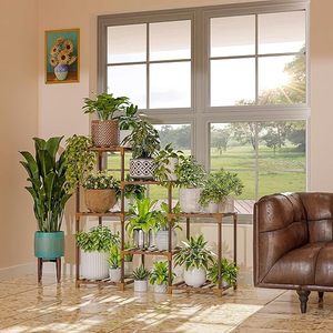 Meilleure vente intérieur extérieur en bois grands Pots de plantes support support de plante d'angle détachable support de jardinière pour la maison jardin - Product Image 2