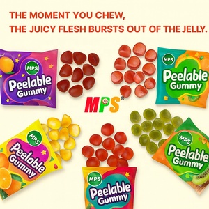 MPS Peelable Gummy Sweet Soft Jelly Fruit Peeling Mango Gummies Candy Fun & Viral OEM Candy para supermercados - Product Image 3