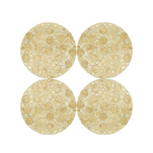 Handcrafted <b>Round</b> Mother of Pearl Inlay Eco-Friendly Luxury Dining <b>Placemats</b> Set with Customizable Sizes From Vietnam - Product Image 3