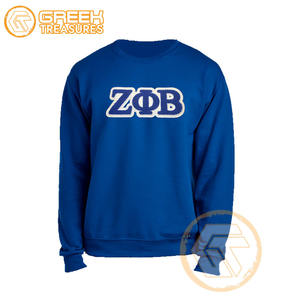 เสื้อสเวตเชิ้ตคอกลมสำหรับผู้หญิง แบรนด์ Zeta Phi Beta แบบเรียบสีพื้น ปักลายตามสั่ง ผลิตจำนวนมาก สำหรับฤดูหนาว ทำจากผ้าฝ้าย เหมาะสำหรับเครื่องแบบชมรมนักศึกษา - Product Image 3