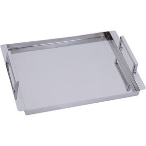 Bandejas para servir elegantes para el hogar, hotel y restaurante, color plateado, modernas Bandejas para servir de acero inoxidable, Forma cuadrada, suministros para hotel - Product Image 5