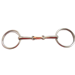 Brocas para montar a caballo de acero inoxidable dulce de alta calidad, nueva condición, pieza de boca curvada baja, anillos sueltos para servicio OEM de caballos - Product Image 4