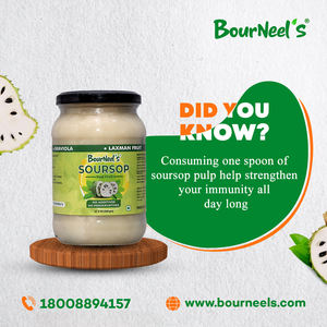 Tarro de pulpa de fruta de Guanábana 500 GM Graviola Laxman Phal sin aditivos sin conservante súper fruta vitamina C - Product Image 2