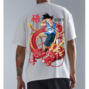 CAMISETA OVERSIZE Faith & Flora de media manga con logotipo personalizado para hombre, Camiseta estampada de gran tamaño, ropa de calle de tela, estilo Regular Fit - Product Image 2