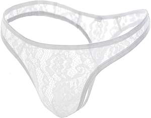 String pour hommes sous-vêtements sexy en dentelle transparente populaire imprimé pantalon serré G-string culotte bosses <span class=keywords><strong>Gay</strong></span> hommes seulement - Product Image 2