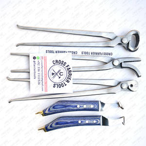 Professional Farrier Tool Kit Heavy Duty Hoof Knife Wooden Handle Clincher <b>Nail</b> Cutter Hammer Nipper Stainless Steel Veterinary - Product Image 1