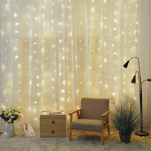Tenda luminosa a LED, bianco freddo, alimentata a corrente, 200x100cm. 100 LED IP44 (GSC 204605003) - Product Image 2