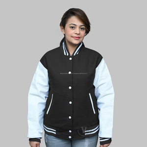 Chaqueta universitaria de lana con mangas de cuero, chaqueta personalizada Letterman/Varsity para jóvenes/adultos - Product Image 1