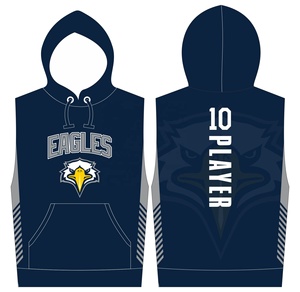 เสื้อฮู้ดแขนกุดผ้าฝ้ายโพลีเอสเตอร์สำหรับผู้ชาย - Product Image 1