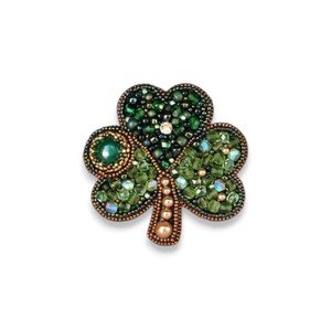 Broche de helado de chocolate y vainilla con cristal y Perla bordado a mano y broche de moda con cuentas de alambre de lingotes - Product Image 4