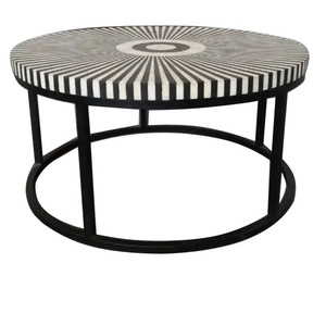 ชุดโต๊ะกาแฟหรูหราทันสมัยสองโต๊ะพร้อมหินอ่อนสำหรับตกแต่งบ้านห้องนั่งเล่นหรือโรงแรมศูนย์การตกแต่ง - Product Image 6