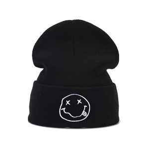 Gorro de punto a prueba de viento con protección para los oídos, a la moda, con patrón de sonrisa, para hombres y mujeres, opción ideal para regalos, 1 ud. - Product Image 1