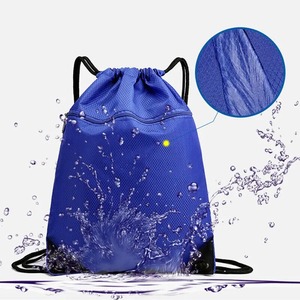 ISKYBOB grande capacité sac de rangement Portable couleur unie cordon sac à dos paquet poche pour basket-ball Football Polyester - Product Image 4
