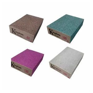 Esponja de lijado Kingdom 100x70x25mm, almohadillas abrasivas de óxido de aluminio y carburo de silicio para pulido de metales - Product Image 1