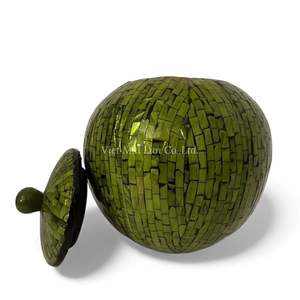 Recipiente de Almacenamiento Hecho a Mano con Incrustaciones de Concha de Nácar para Decoración del Hogar y Uso Práctico - Product Image 3