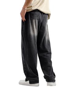 Pantalon décontracté pour homme en toile respirante, coupe ajustée, taille mi-haute plissée, couleur personnalisée, délavage acide vintage 2025, écologique 100% - Product Image 6