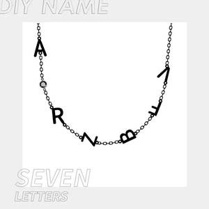 Collar con Nombre de 26 Letras del Alfabeto Inglés para Mujer, Acero Inoxidable, Chapado en Oro, Cadena de Eslabones con Diamantes Engastados, Regalos para Fiestas - Product Image 3