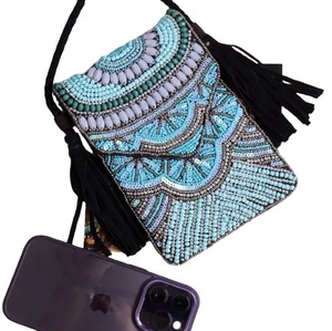 Sac messager en toile pour femme, design bohème indien, fait à la main, élégant, pochette à bandoulière pour les soirées, les courses, les fêtes, vente en gros - Product Image 4